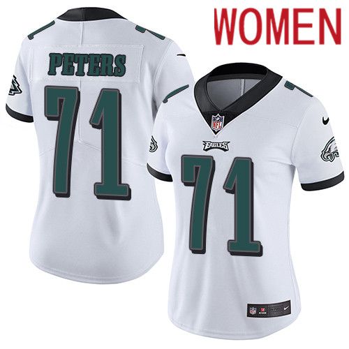 Women Philadelphia Eagles #71 Jason Peters Nike White Vapor Limited NFL Jersey->women nfl jersey->Women Jersey